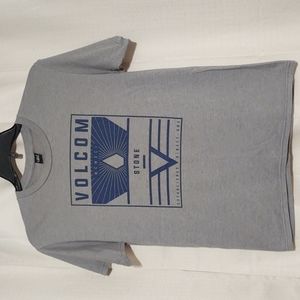 Volcom Graphic T-shirt Gray & Blue Sz Medium